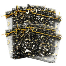 100pcs Black Drawstring Bags For Party And Wedding 12x9cm