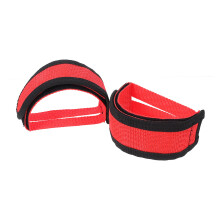 1Pair Adjustable Red Nylon Bike Pedal Straps Durable Cycling Accessory