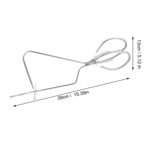 Stainless Dipping Tong Comfortable Grip Home Use Silver 1