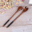 5 Pcs Silverware Spoons Long Honey Wooden Stirring 6