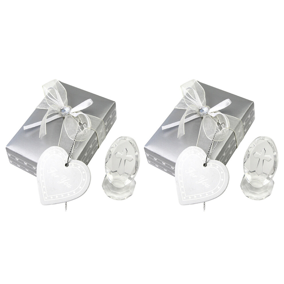 Ohphcall 2 Sets Window Ornaments Baptism Gifts For Boys Crystal Adornment