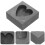 Heart-Shaped Mold Graphite Crucible Coin Molds Melting Casting Kit 5