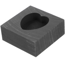 Heart-Shaped Mold Graphite Crucible Coin Molds Melting Casting Kit