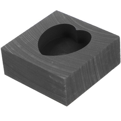 Heart-Shaped Mold Graphite Crucible Coin Molds Melting Casting Kit