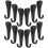 20 Pcs Hard Hat Light Clip Hardhat Headlamp Accessory Black 1