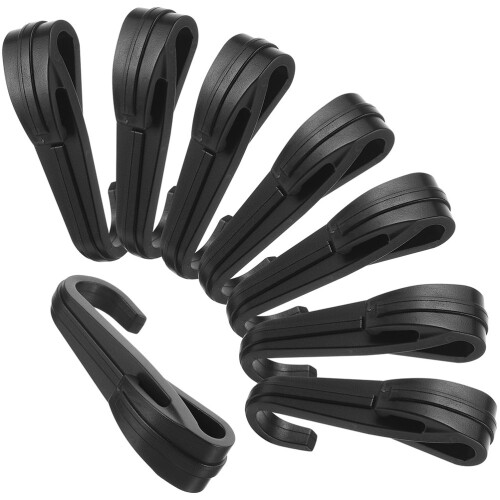 20 Pcs Hard Hat Light Clip Hardhat Headlamp Accessory Black 2