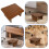 Wood Step Stool Dark Brown Footrest Under Desk 1pack 6