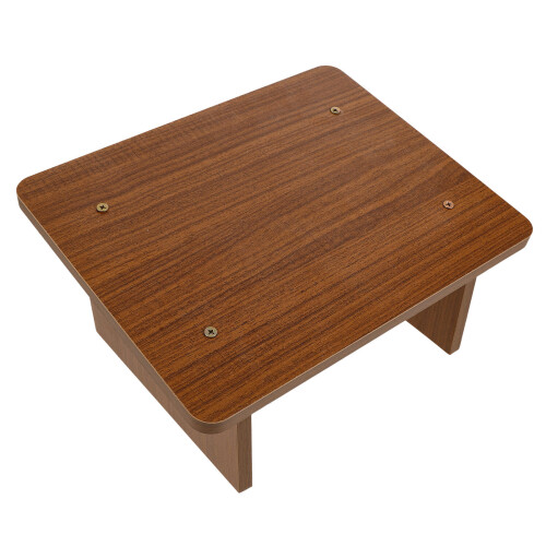 Wood Step Stool Dark Brown Footrest Under Desk 1pack 2