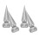 4 Pcs Black Metal Fence Decorative Inserts For Posts Silver 11
