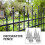 4 Pcs Black Metal Fence Decorative Inserts For Posts Silver 9