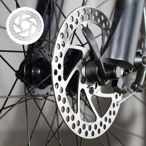 Metal Motorcycle Rounded Rotor Offroad Disc Brake (Silver) 1
