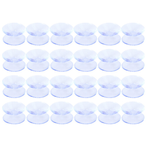 24 Pcs Non-Slip Mat Desktop Suction Cup Transparent Cups Glass Table 2