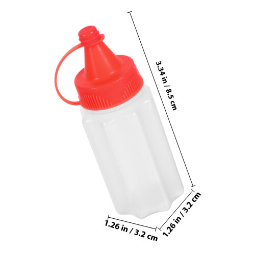 4 Pcs Mini Tomato Ketchup Bottle Portable Condiment Squeeze Bottles 1