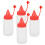 4 Pcs Mini Tomato Ketchup Bottle Portable Condiment Squeeze Bottles 5