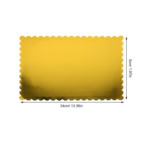 Wave Edge Corrugated Cake Platter 20pcs Golden For Baking 2