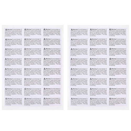 1000 Pcs Suffocation Tag Child Label Warning Stickers For Packing 2