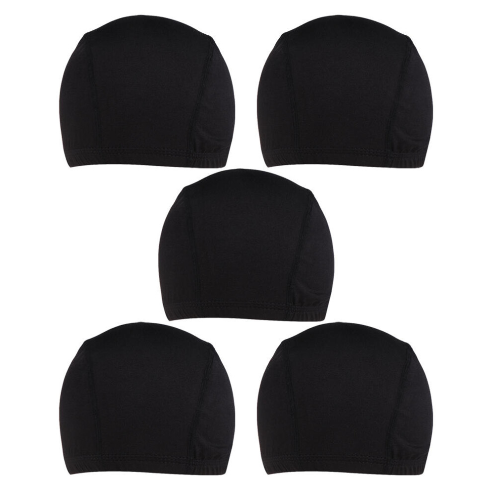 Ohphcall Unisex 5Pcs Elastic Wig Hat Stretchy Hooded Hat High Elastic Dome Dome Caps
