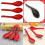 3pcs Large Serving Spoons Black Long Handle For Restaurants 7