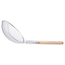 Stainless Steel Skimmer With Wooden Handle For Cooking