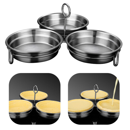 Stainless Steel Poaching Cups Poached Egg Maker Silver 1 Set 1