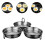 Stainless Steel Poaching Cups Poached Egg Maker Silver 1 Set 4
