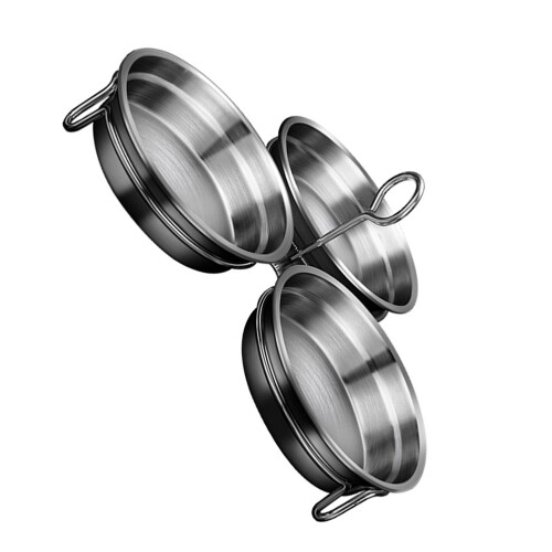 Stainless Steel Poaching Cups Poached Egg Maker Silver 1 Set 2