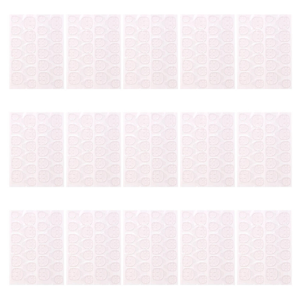 Ohphcall Nail Adhesive Stickers Fake Nail Stickers Pink 15 Sheets