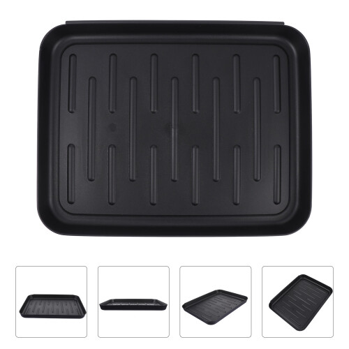 Utility Tray Shoe Boot Tray Plastic Black 3pcs 2