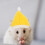 Small Animal Hat For Pets Washable Yellow Round 1pack 7