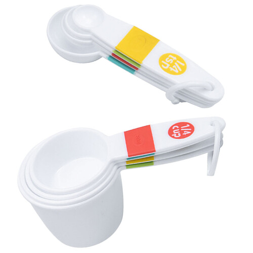 Plastic Measuring Cups And Spoons 1 Set 6.3x3.2x3in