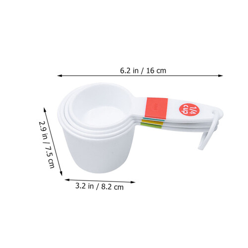 Plastic Measuring Cups And Spoons 1 Set 6.3x3.2x3in 1