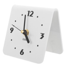 Silent Desk Clock White Acrylic For Home Use Minimalist Style