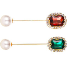 Wedding Brooch Elegant Design Assorted Color 2pcs