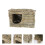 Gymnture Folding Bunny Grass House For Small Animals (Beige) 4