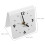 Silent Desk Clock White Acrylic For Home Use Minimalist Style 3