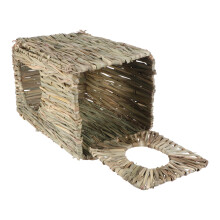 Gymnture Folding Bunny Grass House For Small Animals (Beige)