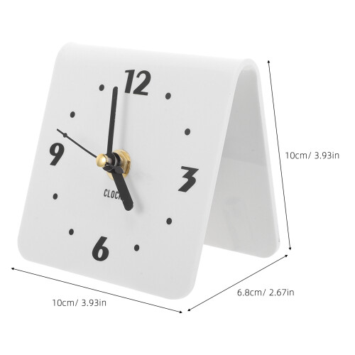 Silent Desk Clock White Acrylic For Home Use Minimalist Style 1