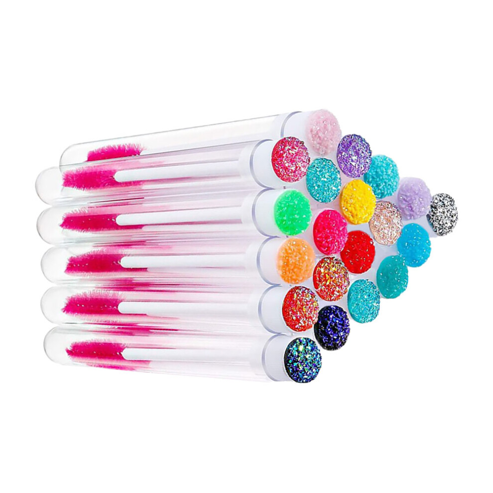 Vaguelly 20Pcs Eyelash Brush Tubes Lash Extension Eyelash Brush Container