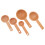 Ergonomic Handle Measuring Spoons Beige 5pcs 9