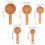 Ergonomic Handle Measuring Spoons Beige 5pcs 2