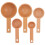 Ergonomic Handle Measuring Spoons Beige 5pcs 1