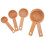 Ergonomic Handle Measuring Spoons Beige 5pcs 11