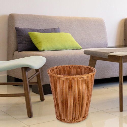 Pet Garbage Can Rattan Trash Creative And Chic Basket 2