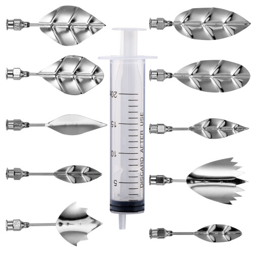 Cake Baking Decor Tool Set Metal Fondant Tools Silver 11pcs