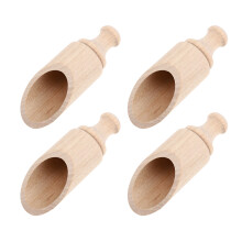 Kitchen Spoons Wood Color 4pcs 11.8x3.5in