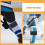 Black Shin Guards Strap Polyester 2pcs 8
