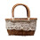 1 Pc Oval Willow Basket Down Handles Basket For Wedding (Coffee) 10