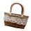 1 Pc Oval Willow Basket Down Handles Basket For Wedding (Coffee) 11