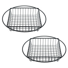 Fried Snack Basket Black Stainless Steel 2pcs