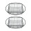 Fried Snack Basket Black Stainless Steel 2pcs 2